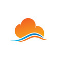 abstract cloud logo design vector image vector image