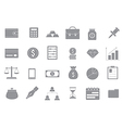 banking and finance gray icons set vector image