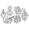 graphic old school collection vector image