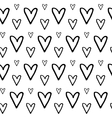 hand drawn heart pattern vector image