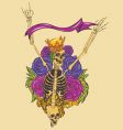 skeleton skull vector image