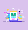 web development flat design modern vector image vector image