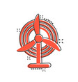wind power plant icon in comic style turbine vector image