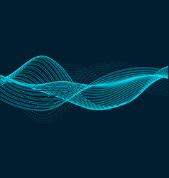 Flowing particle waves Royalty Free Vector Image