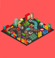 board game with city building vector image vector image