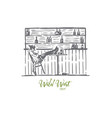 wild west cowboy bar relax western vector image