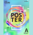 abstract fluid colors poster design vector image vector image