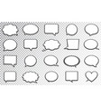 blank empty speech bubbles isolated vector image