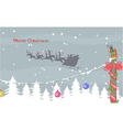christmas greeting card vector image vector image