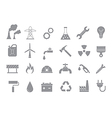 industry work gray icons set vector image