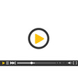 video player for web and mobile apps vector image vector image