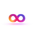 infinity symbol with color gradient art vector image