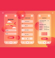 travel booking neumorphic elements kit for mobile vector image