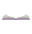 color silhouette with open book vector image
