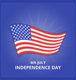 july 4 independence day in the united states flag vector image