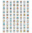 mega set of avatars flat style design vector image