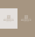 river house logo template universal vector image vector image