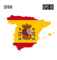 spain map border with flag eps10 vector image