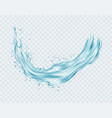 water splash realistic transparent isolated vector image