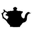 beautiful teapot silhouette vector image vector image