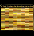 gold foil texture background set realistic golden vector image vector image