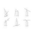 mock up realistic white dropper or pipette bottle vector image