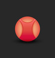 red one-piece swimsuit with shadows 3d round vector image