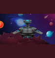 space ship on alien planet vector image