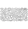 arrows set icon symbol vector image vector image