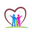 family love logo design vector image