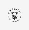 logo simmental vintage badge style vector image