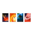 space vertical posters collection vector image