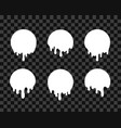 dripping black circles liquid drops ink vector image vector image