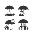 family real estate or home insurance icon vector image