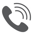call glyph icon phone and communication vector image