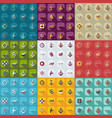 flat concept set modern design with shadow sailing vector image vector image