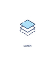 layer concept 2 colored icon simple line element vector image vector image