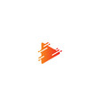 play button abstract media logo vector image vector image