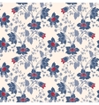 vintage floral seamless blue flower vector image vector image
