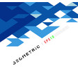 abstract geometric triangle blue mosaic pattern vector image
