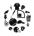american football black simple icons vector image
