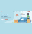 choose your best travel vacation web banner vector image