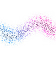 dots are connected by lines in the form vector image vector image