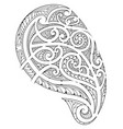 maori tribal art tattoo vector image