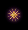 north star gold wind rose golden compass logo vector image