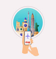 online booking ticked buy ticket traveling vector image vector image