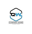 qw logo vector image vector image