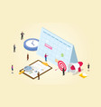 work schedule for project management office vector image