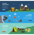 camping adventure banner set vector image