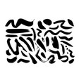 hand drawn brush line set strokes vector image vector image